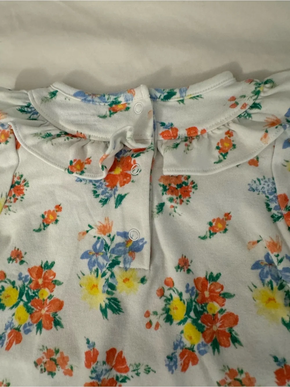 Janie and Jack Floral Ruffle Romper | 6–12 Months